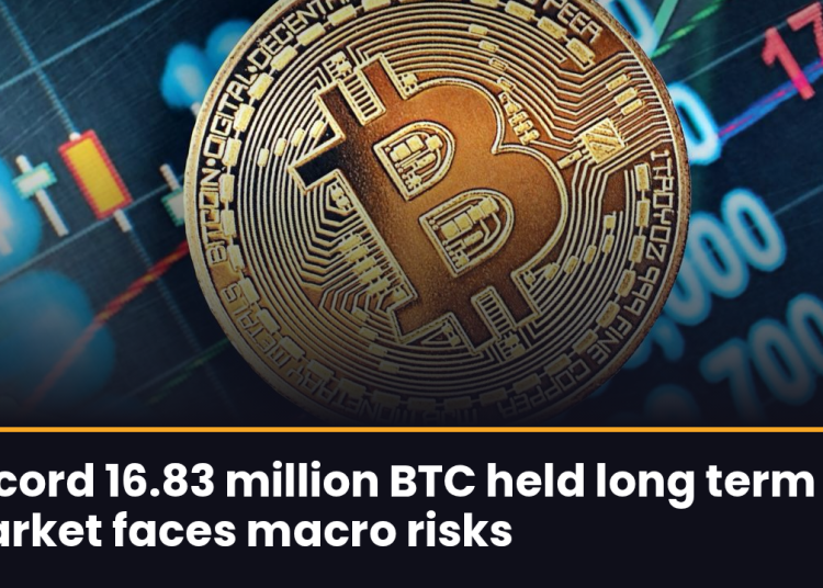 Record 16.83 million BTC held long term as market faces macro risks